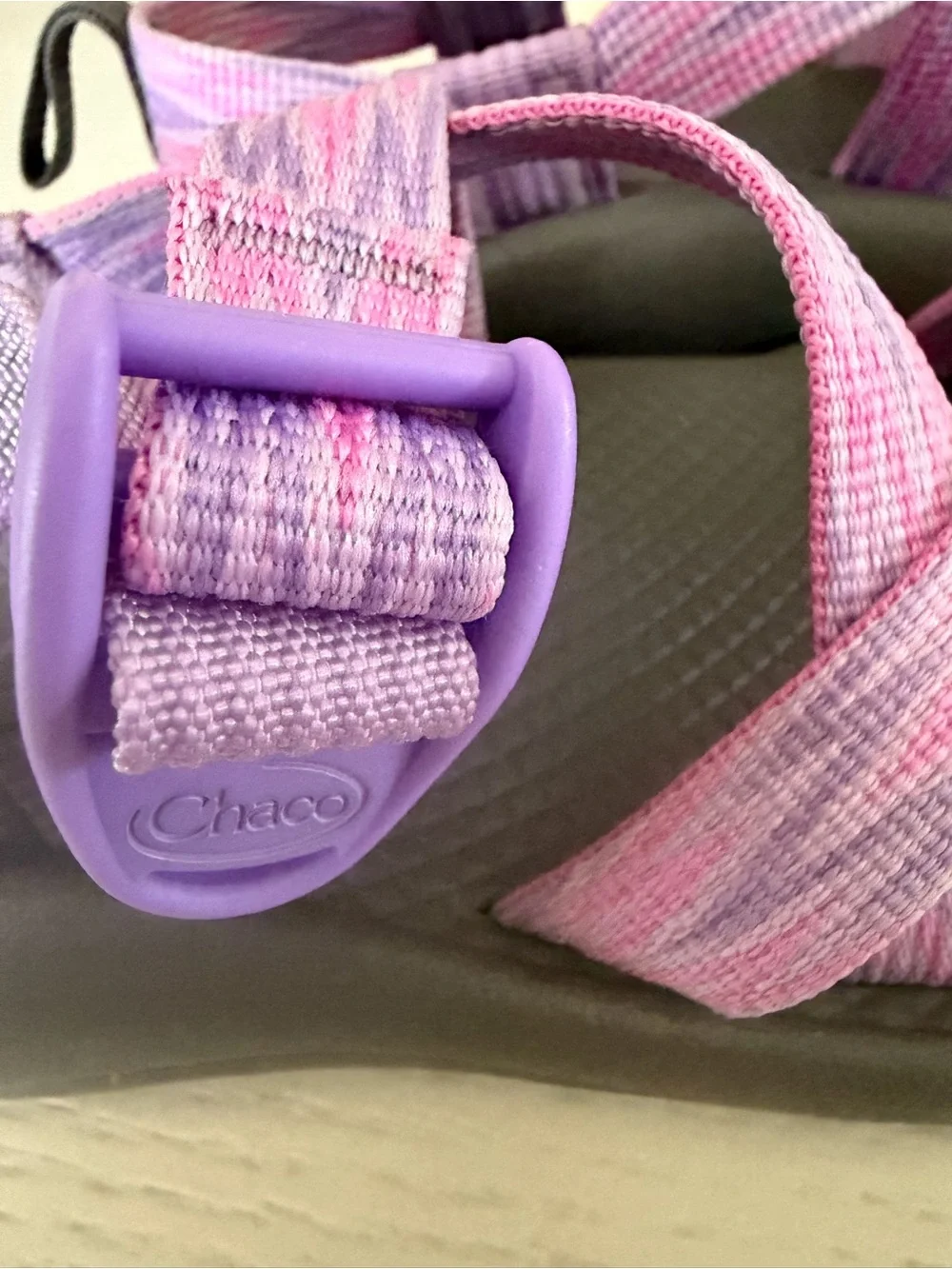 Chaco Kids Lavender and Pink Adjustable Strap Sandals